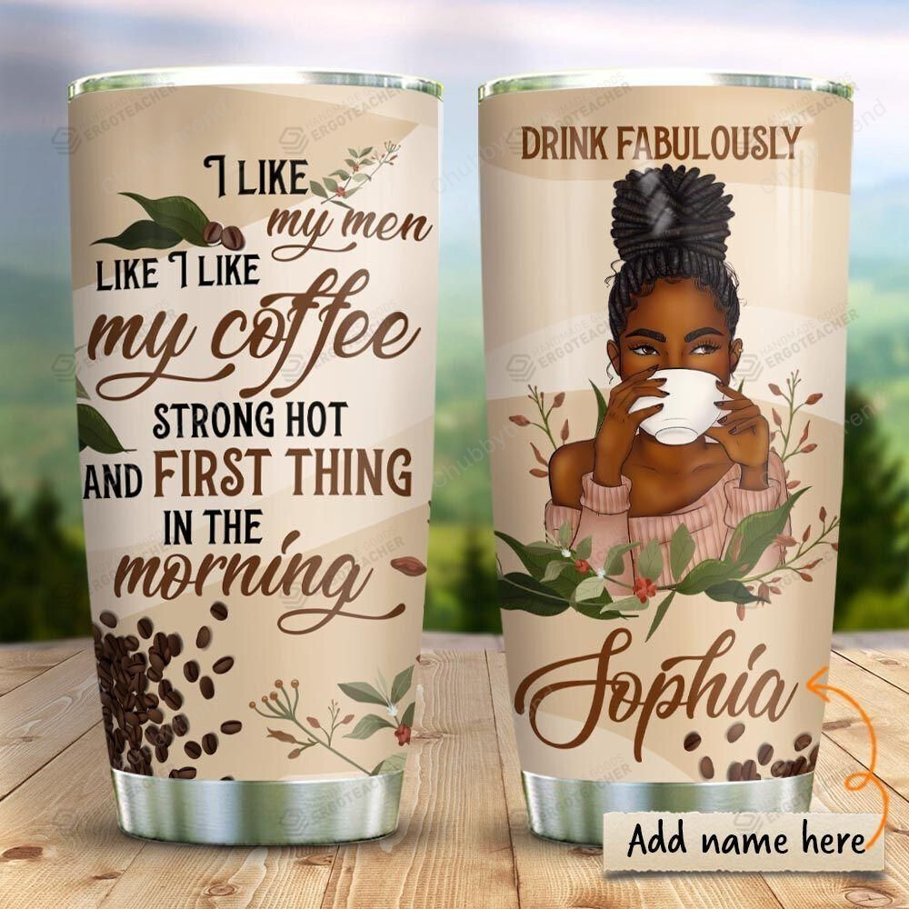 Personalized Black Queen Coffee Drink Fabulously Stainless Steel Tumbler, Tumbler Cups For Coffee/Tea, Great Customized Gifts For Birthday Christmas Thanksgiving