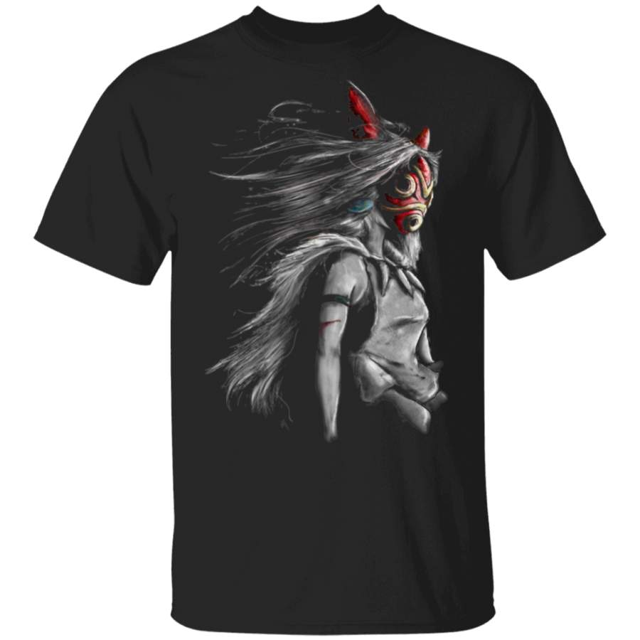 Mononoke Wolf Anime Tra Digital Painting T-Shirt