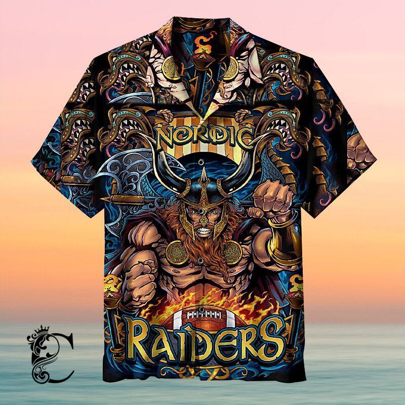 Viking Sports Mascot L Hawaiian Shirt