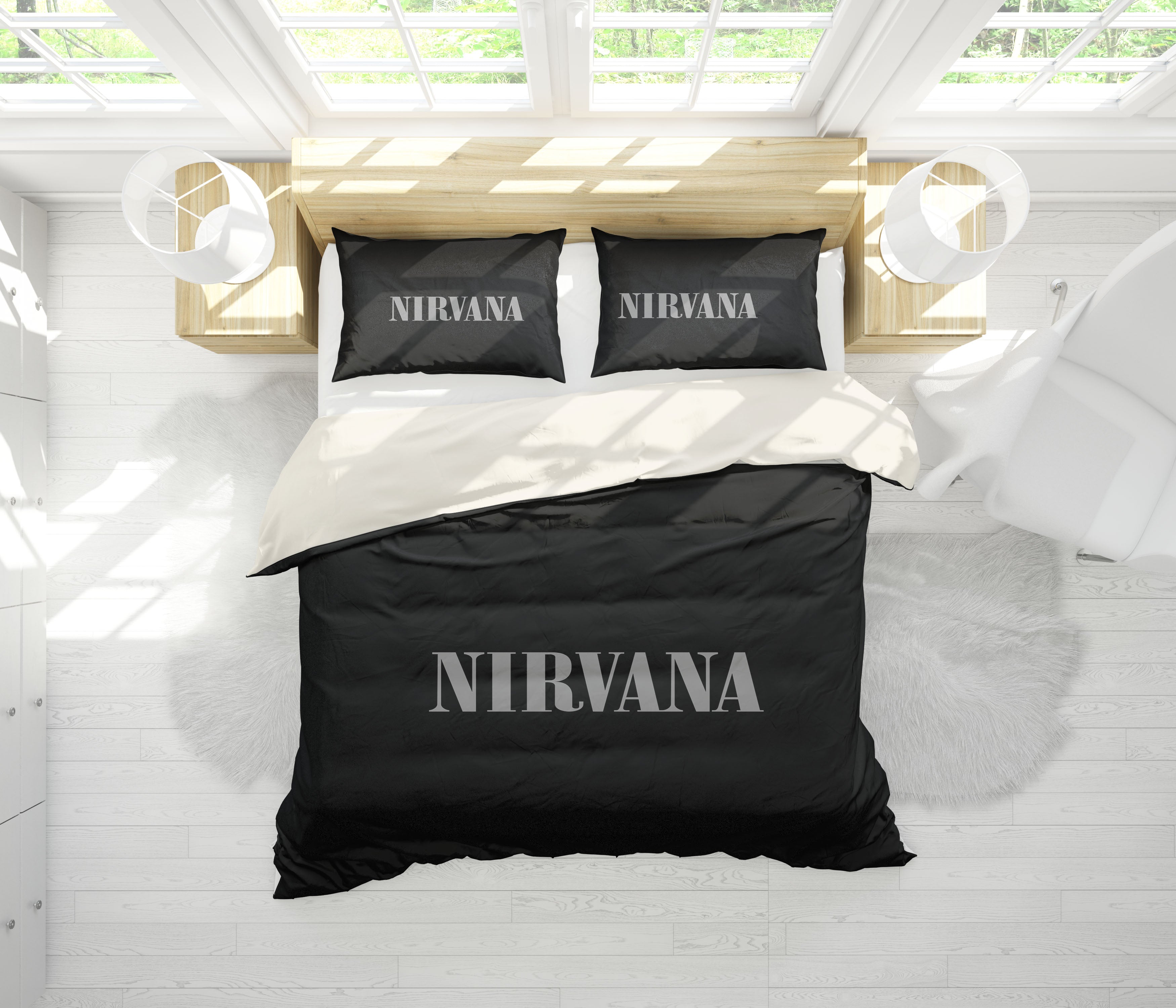 3D Band Nirvana Quilt Cover Set Bedding Set Pillowcases 145