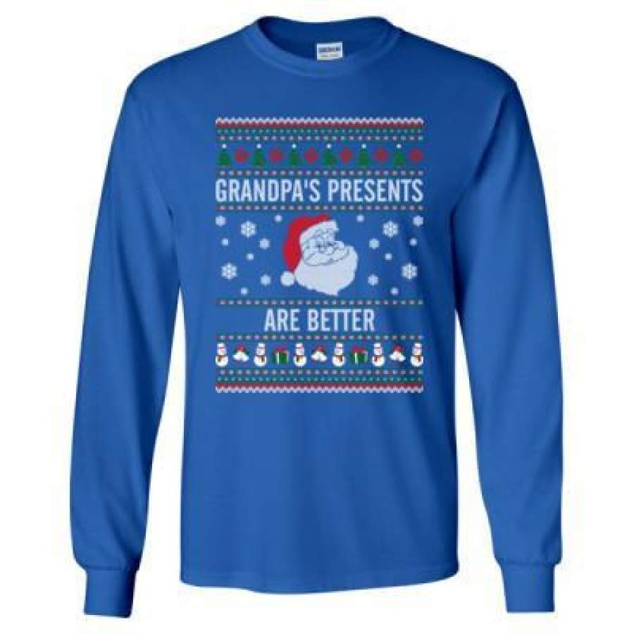 AGR Grandpas Presents Are Better Ugly Christmas Sweater – Long Sleeve T-Shirt