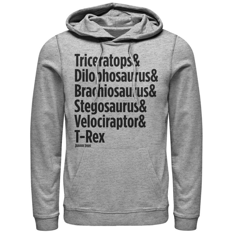 Jurassic Park Men’s Triceratops and Dilophosaurus Lightweight Hoodie