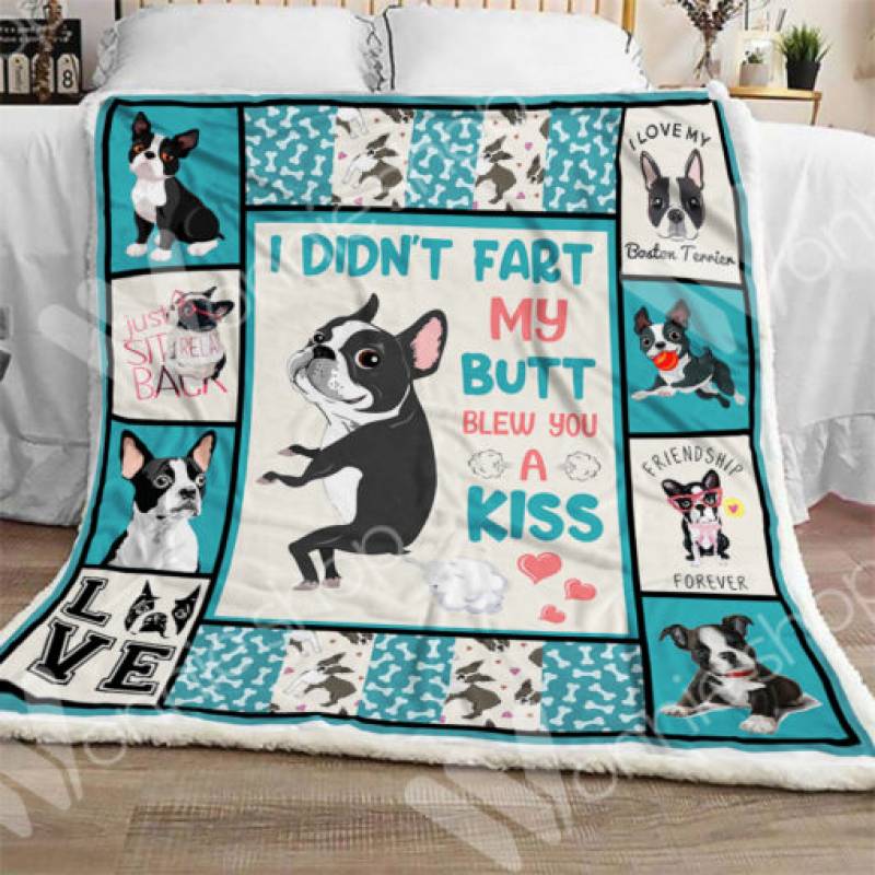 Boston Terrier Dog Sherpa Blanket NOV1401 68O31