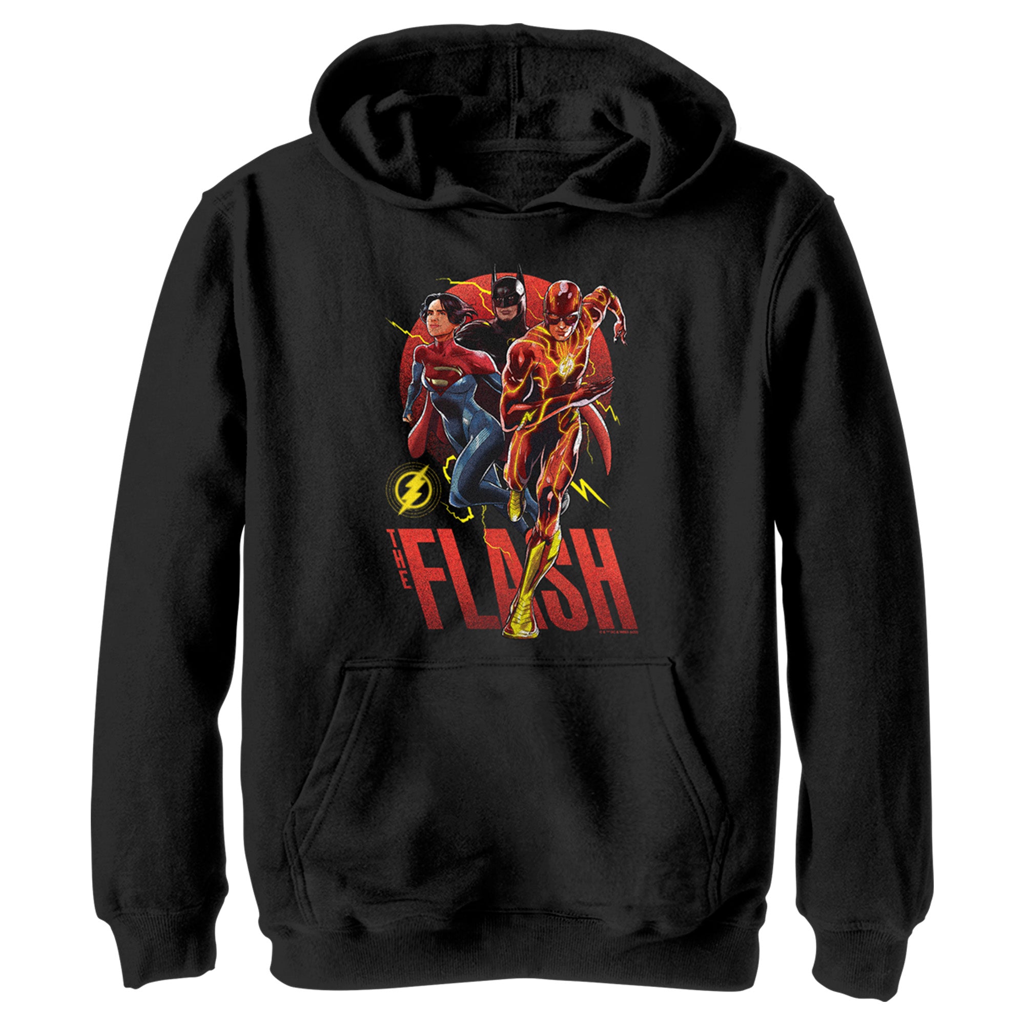 Boy’S The Flash Distressed Superheroes Team Pull Over Hoodie