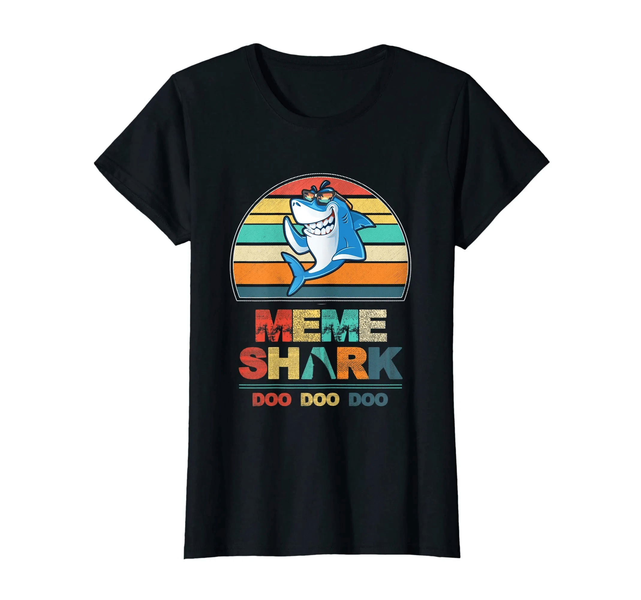 Womens Retro Vintage Meme Sharks Tshirt Gift For Womens