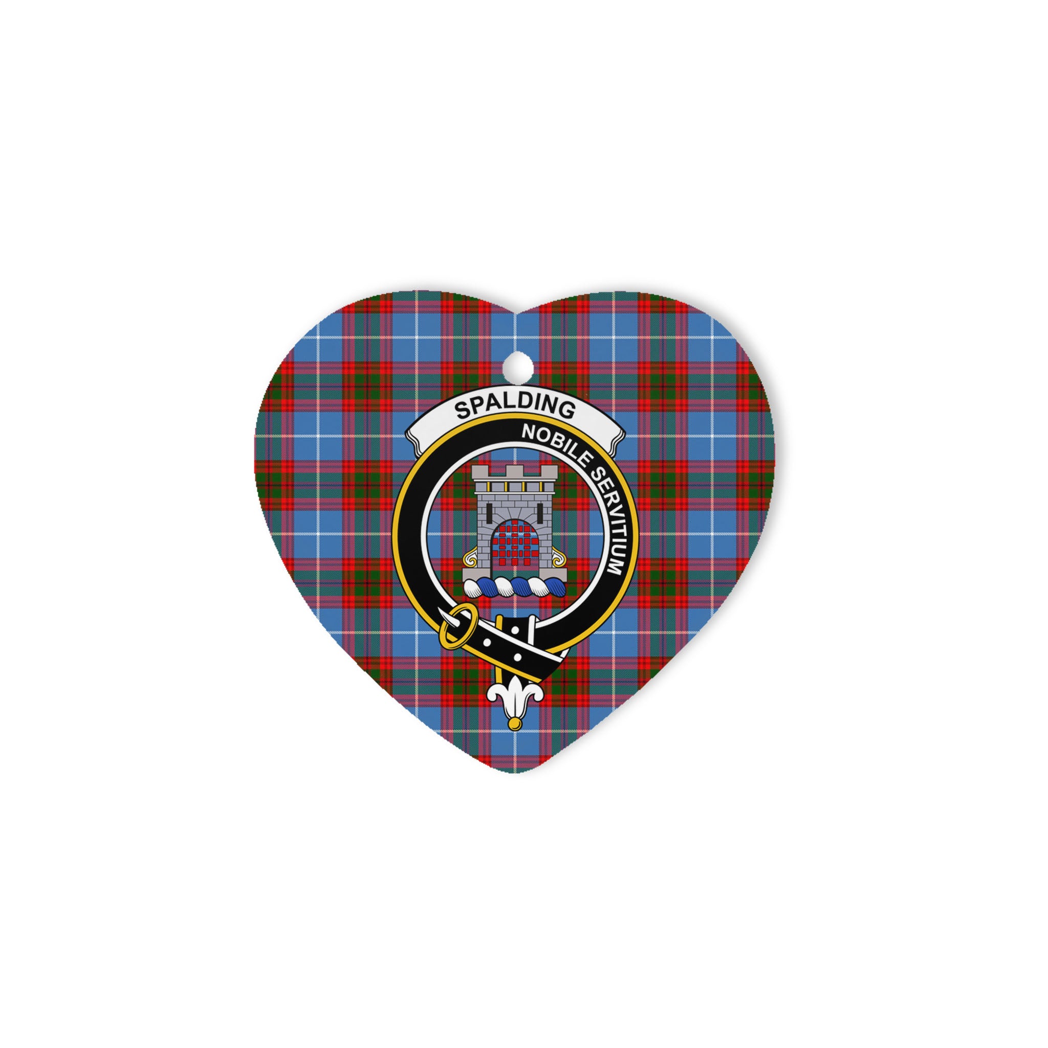 Spalding Scottish Clan Plaid Ornament Gift. Christmas Tree Ornament Spalding Clan Tartan Ornament Great Christmas Ornaments Gift Heart Ornament