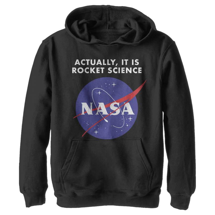 NASA Boy’s Rocket Science Logo  Lightweight Hoodie