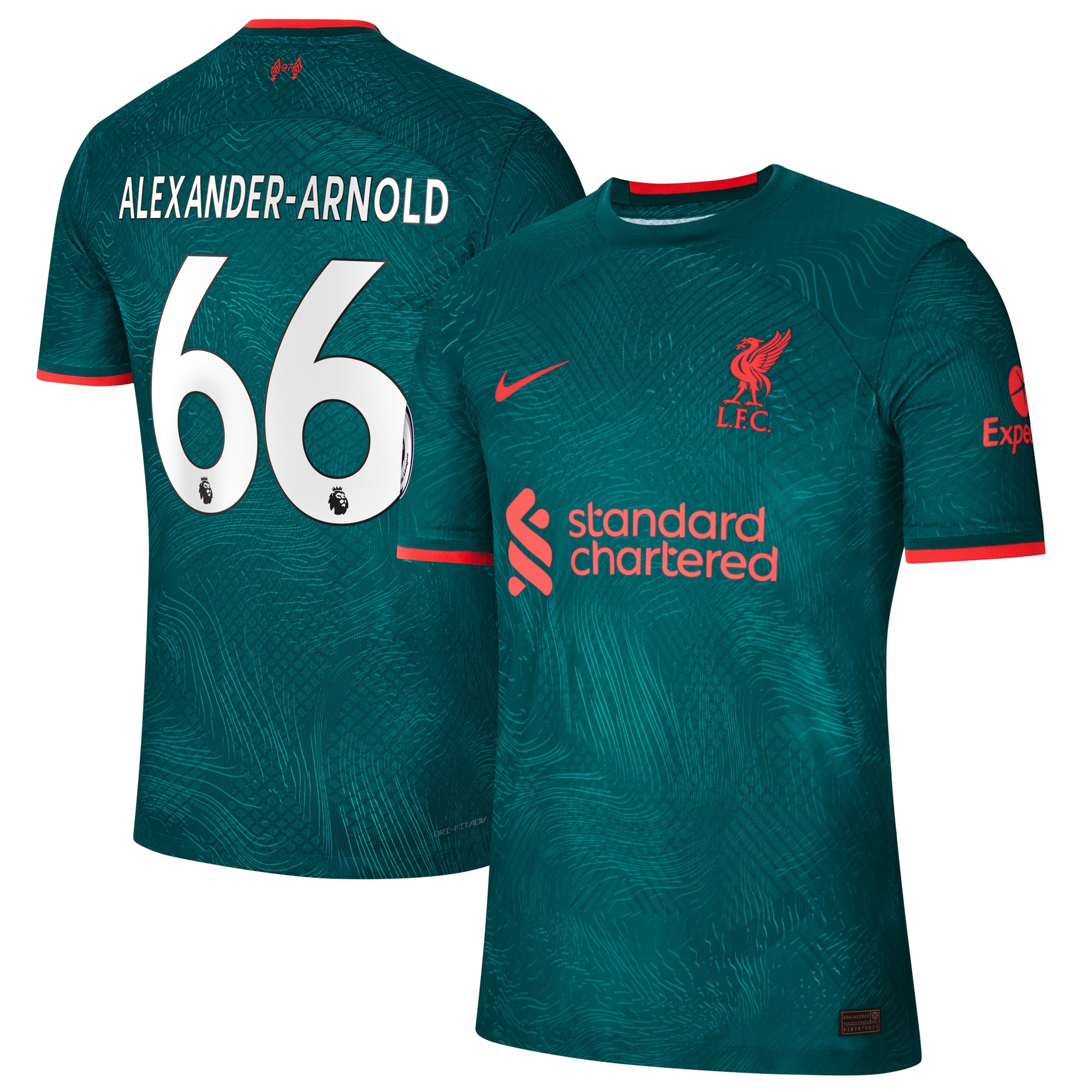 Trent Alexander-Arnold Liverpool 2022/23 Third Authentic Player Jersey – Teal