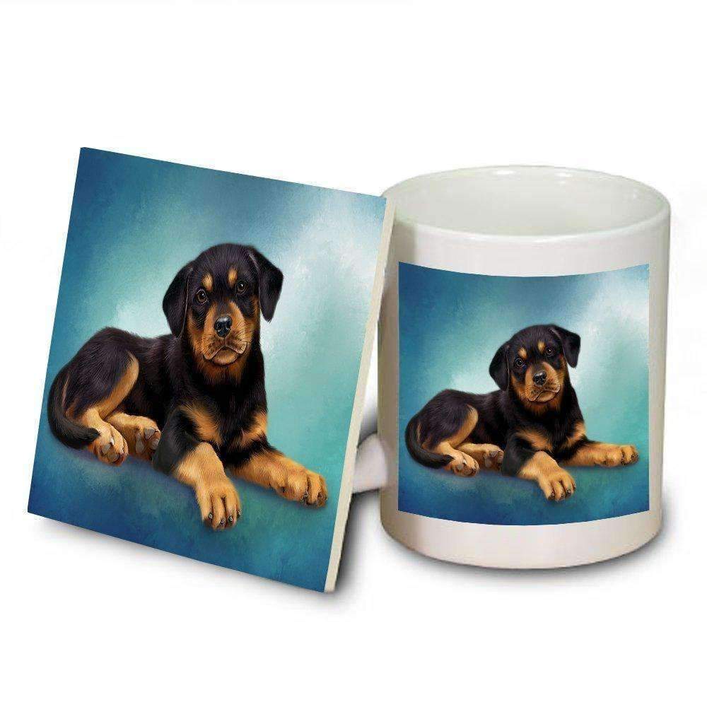 Rottweiler Puppy Mug And Coaster Set Muc48075