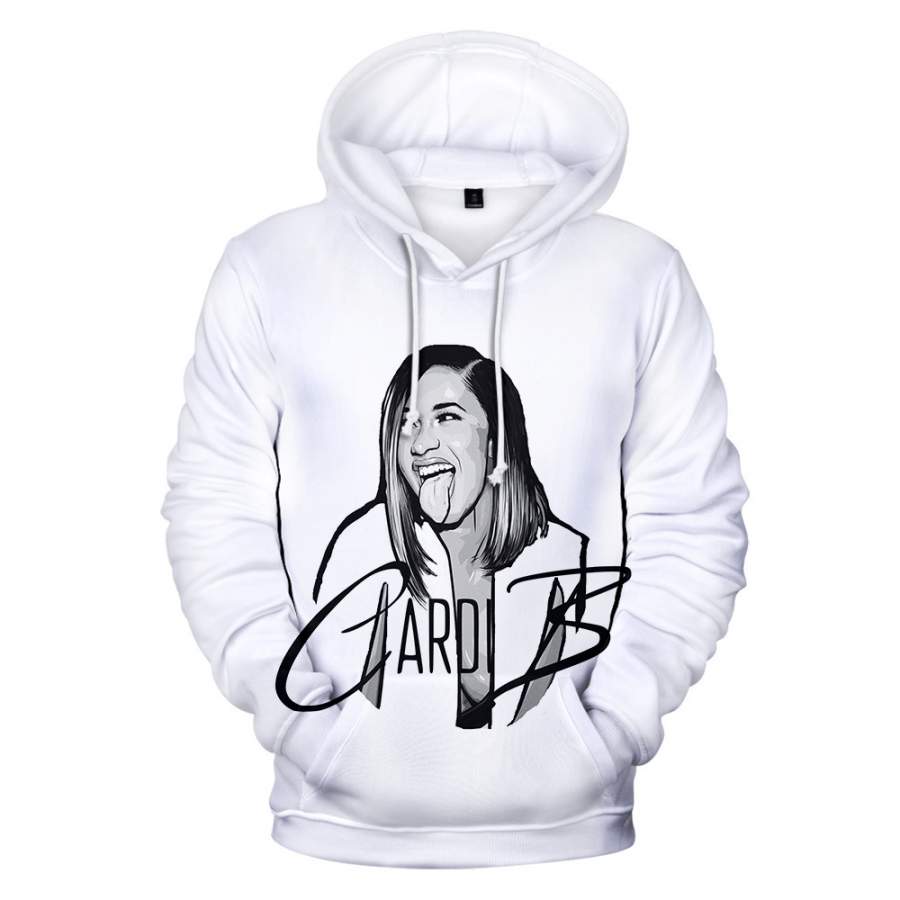 3D Cardi B Hoodie Fashion Pullover Sweatshirt