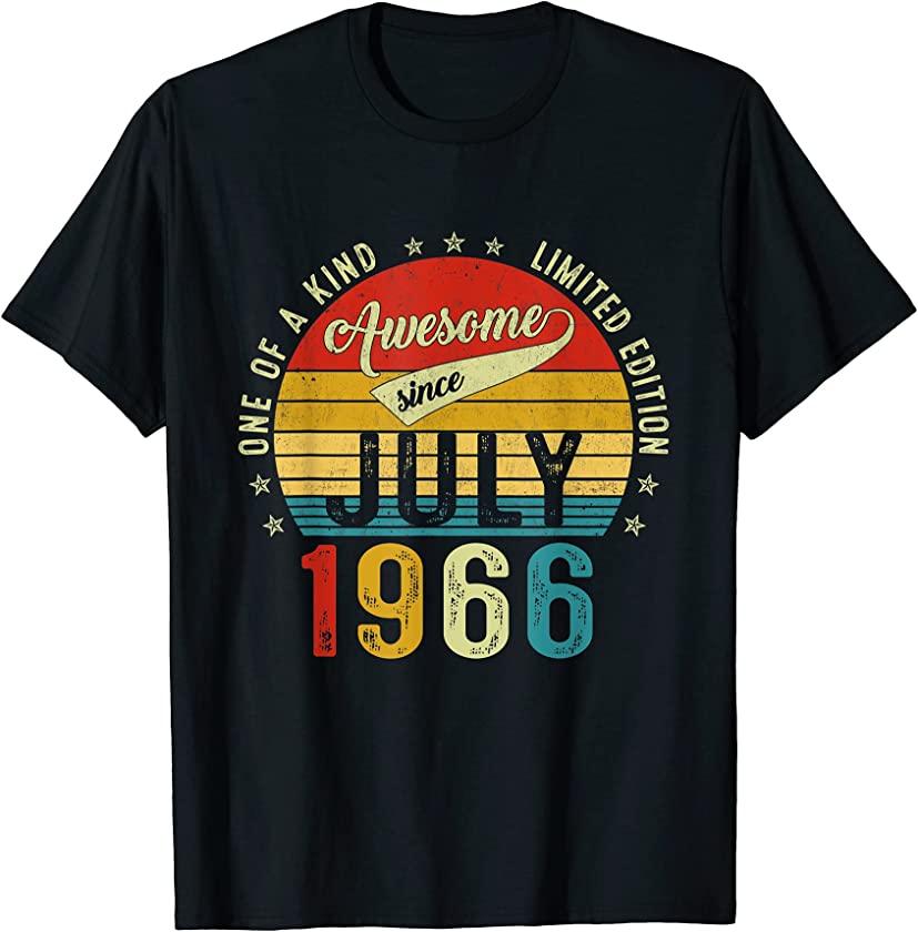 55 Years Old Vintage 1966 Limited Edition 55th Birthday T-Shirt