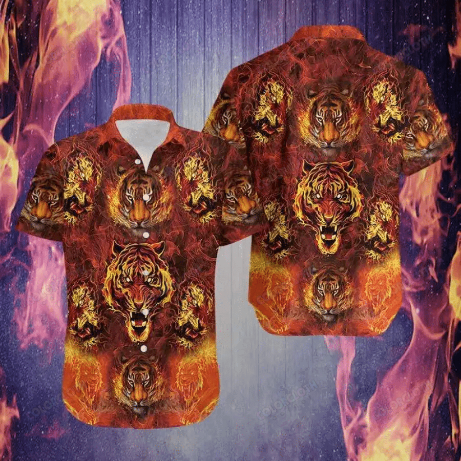 Fire Tiger Hawaii Shirt Ha50574