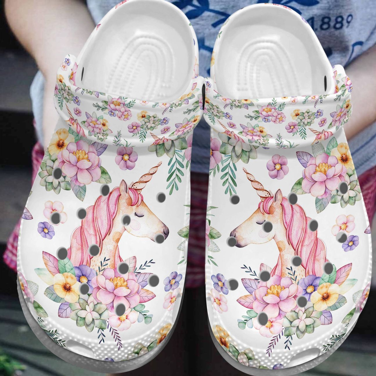 Unicorn Personalized Clog, Custom Name, Text, Color, Number Fashion Style For Women, Men, Kid, Print 3D Lovely Unicorn