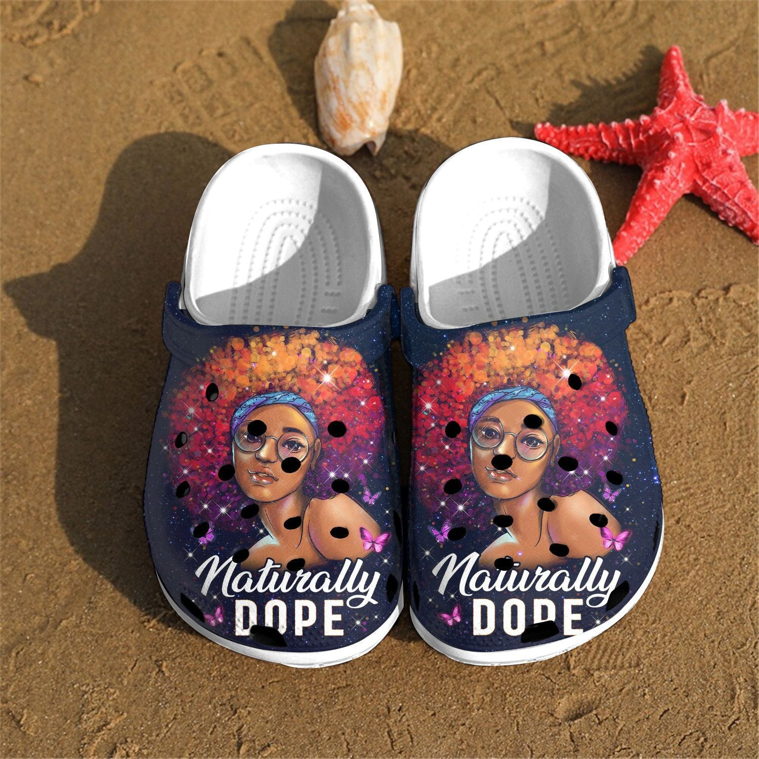 Naturally Dope Black Queen Girl Custom Crocs Shoes Clogs Birthday Gift For Women Girl