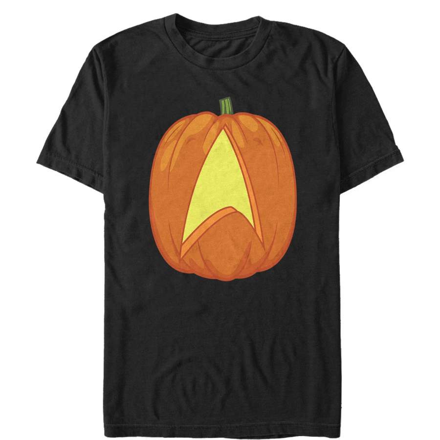 Star Trek Men’s Halloween Starfleet Pumpkin  T Shirt