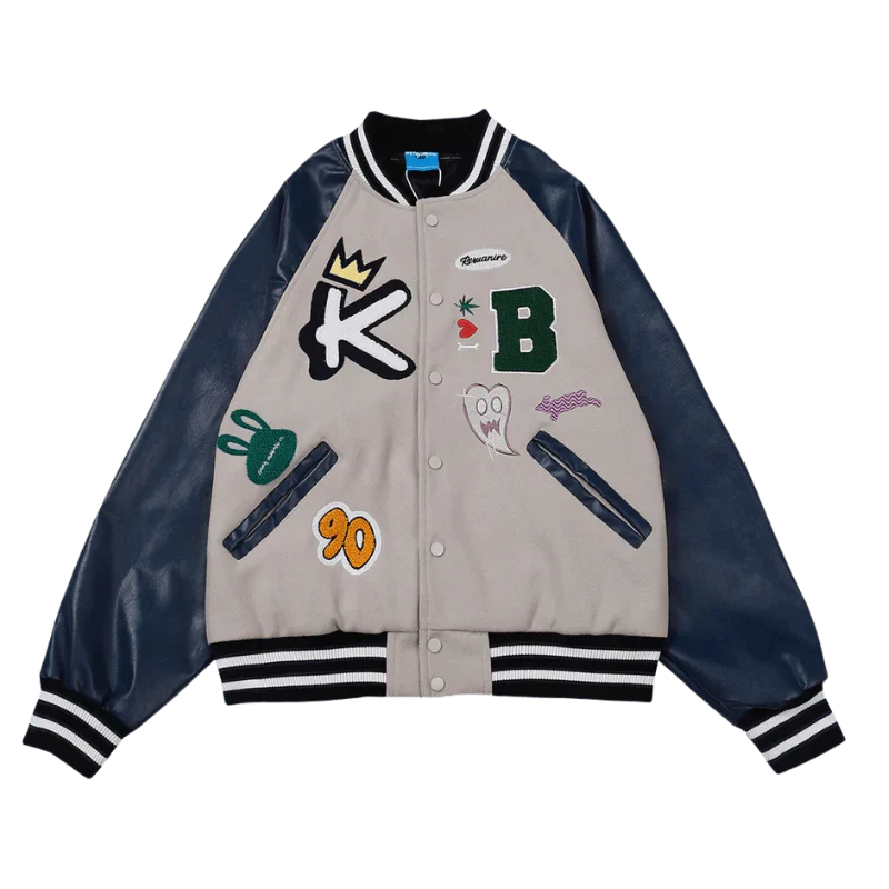 Talishko™ – Kb90 Ivory Baseball Jacket