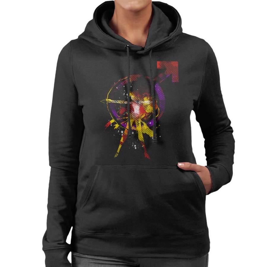 Sailor Moon Sailor Mars Splash Print Women’s Hooded Sweatshirt