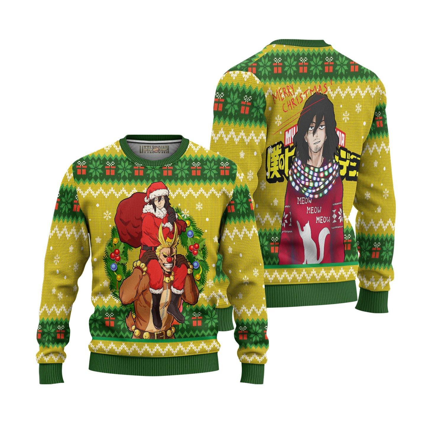 Aizawa My Hero Academia Anime Ugly Christmas Sweater Xmas Gift