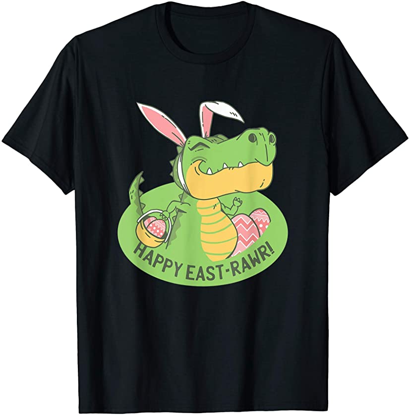 Cute Happy Eastrawr T Rex Easter Bunny Egg Funny Costume T-Shirt