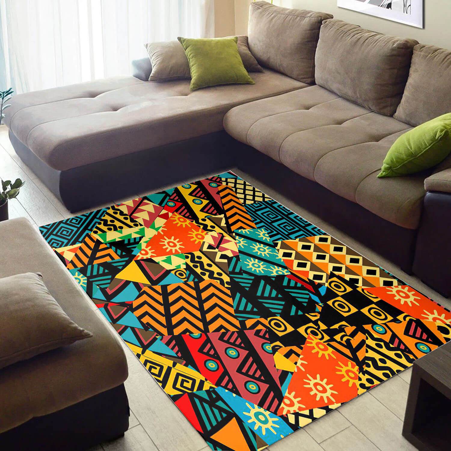 Nice African American Rug Colorful African American Black Art Afrocentric Art African Large Rug African Inspired Living Room WBG3549