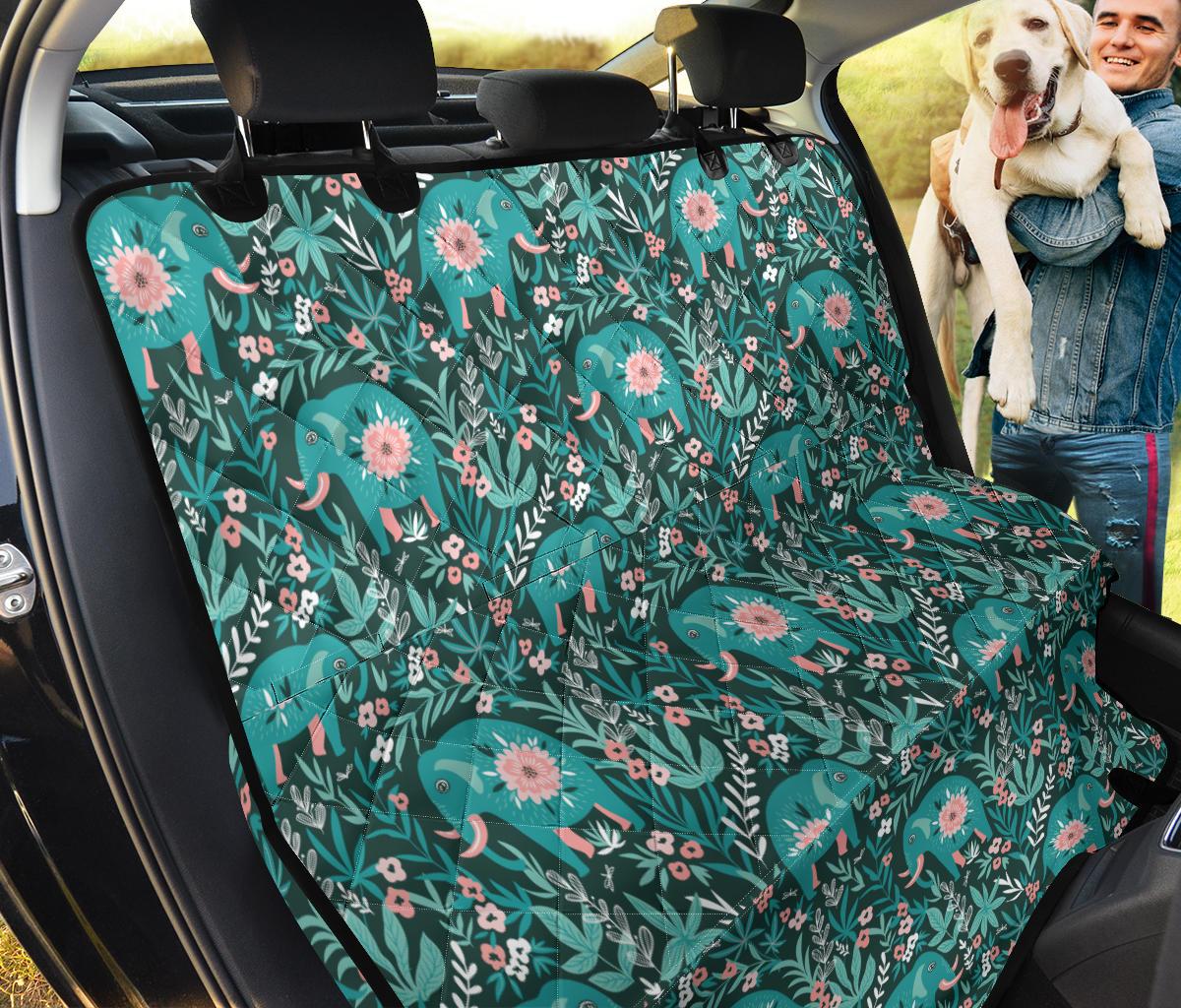 Elephants Jungle Pattern Dog Car Seat Covers