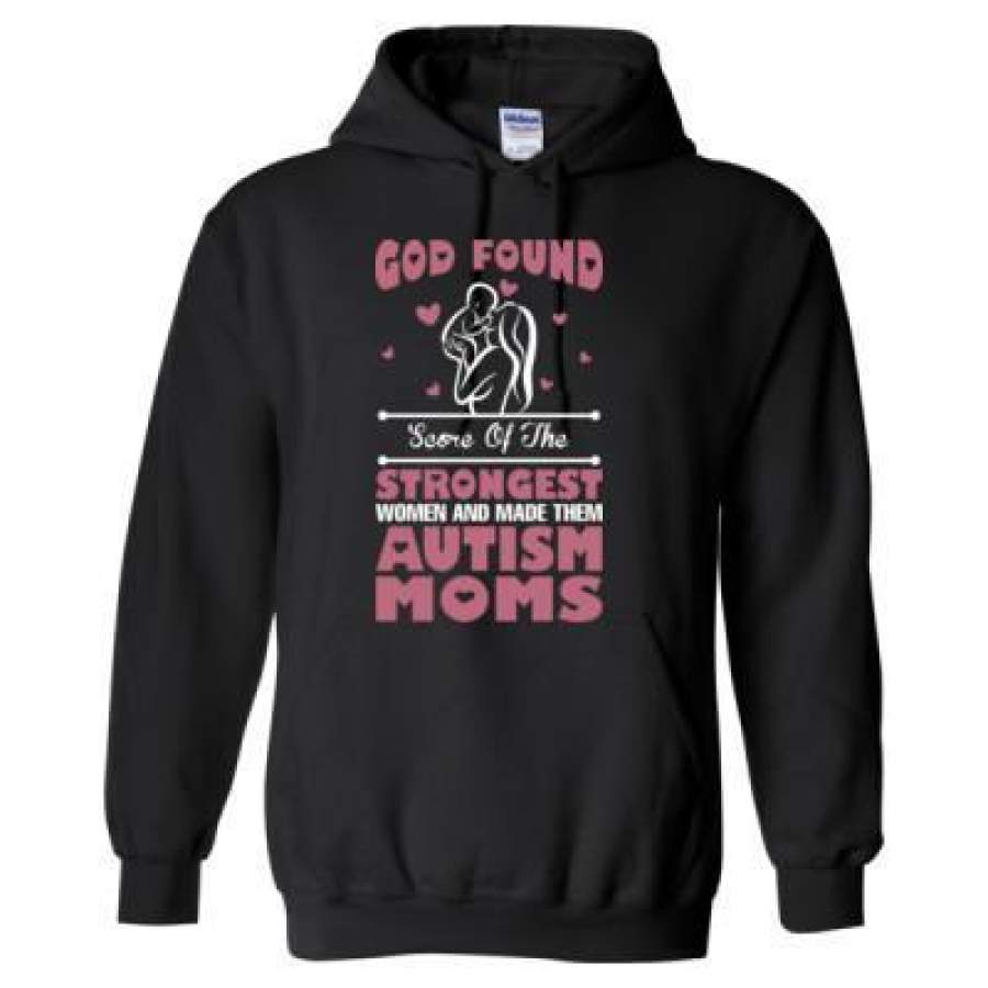 AGR God Found Score Of The Strongest Women And Made Them Autism Moms – Heavy Blend™ Hooded Sweatshirt