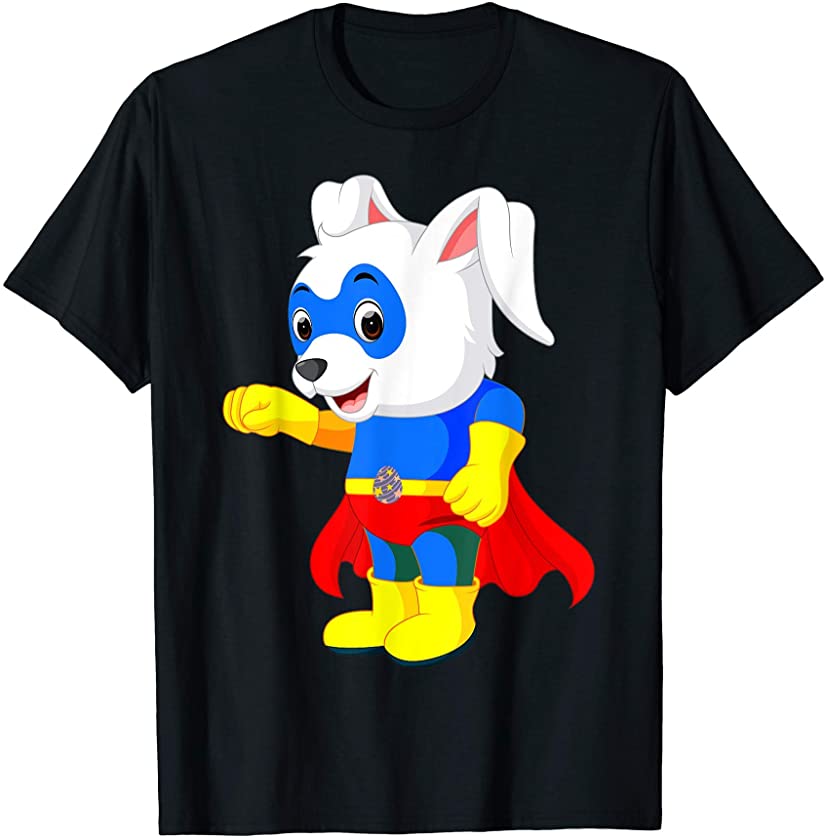 Superhero Bunny Girls Boys Toddler Easter Bunny T-Shirt T-Shirt