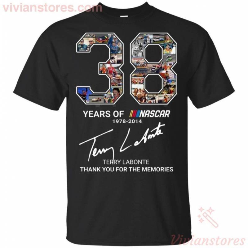 Terry Labonte 38 Years Anniversary Nascar T-shirt PT06