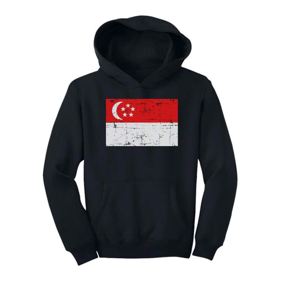 Vintage Singapore Flag Youth Hoodie