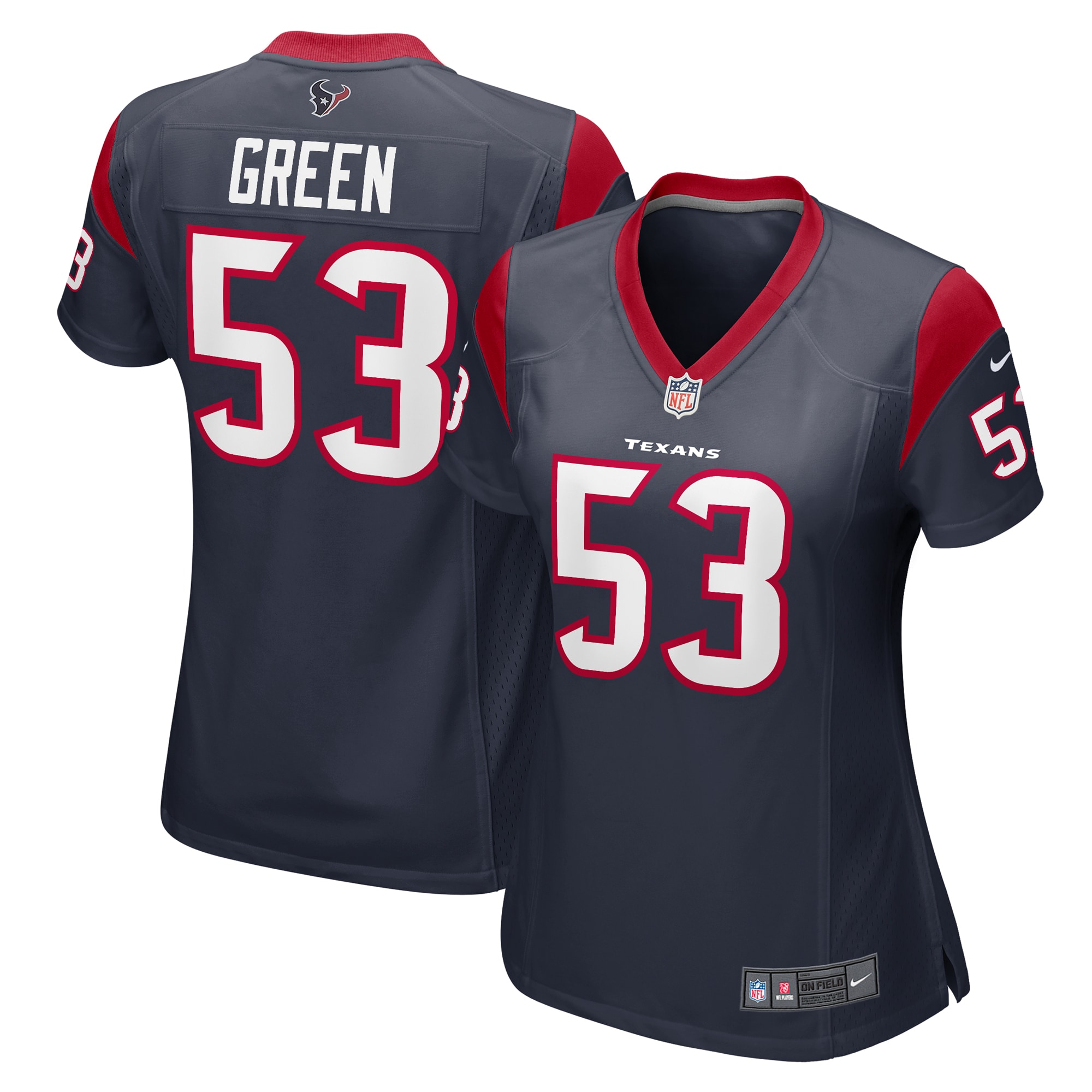 Women’s Houston Texans Kendrick Green  Navy Team Game Jersey