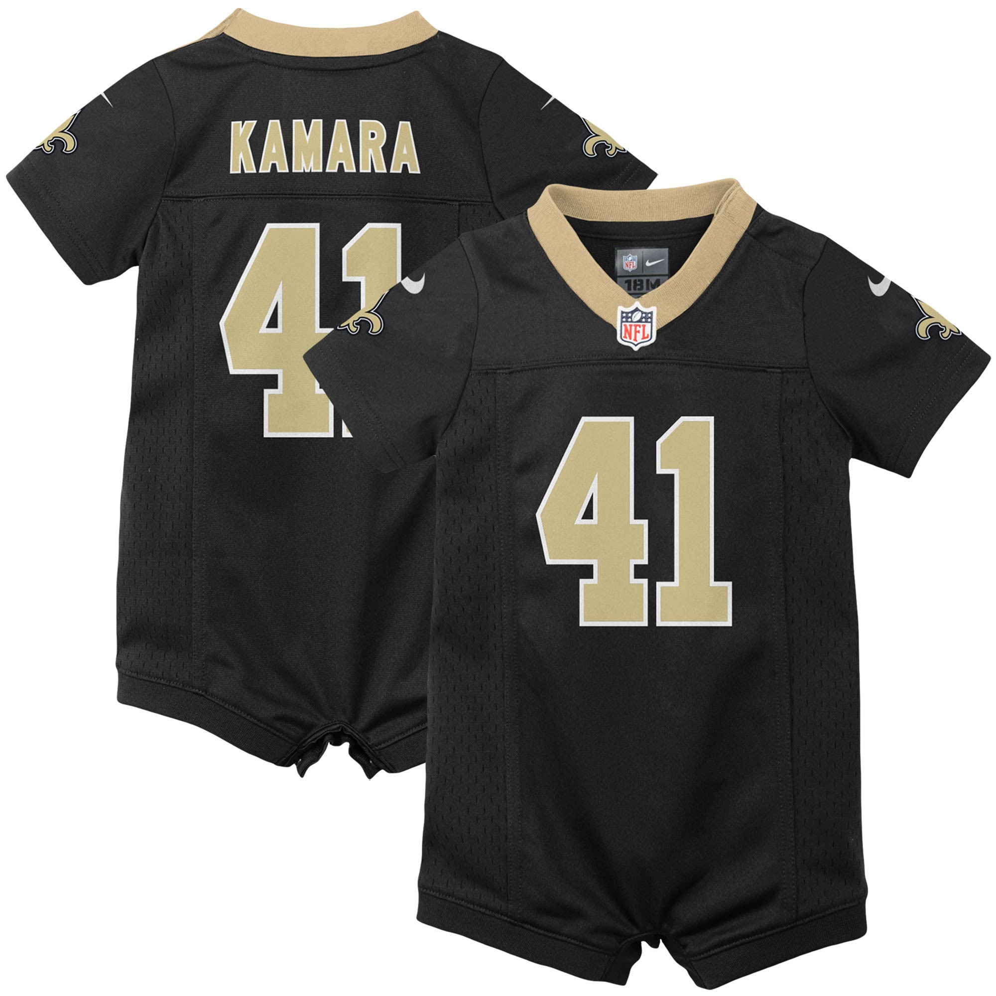 Alvin Kamara New Orleans Saints Newborn & Infant Romper Jersey – Black NFL