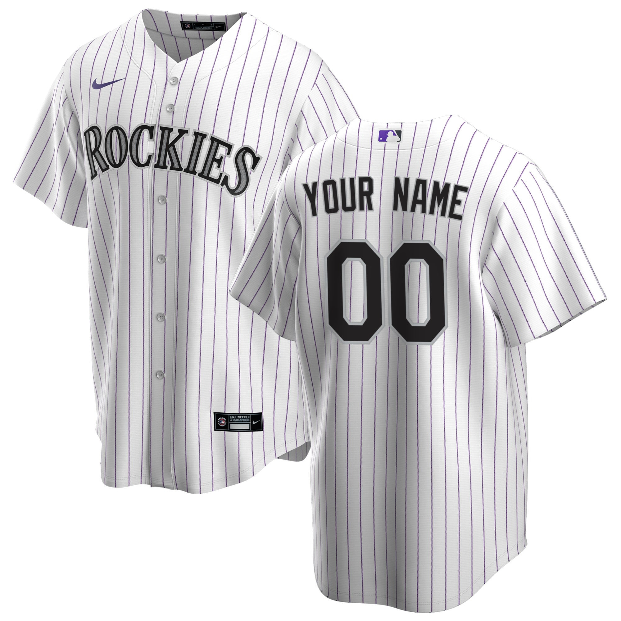 Colorado Rockies Home Replica Custom Jersey – White Custom Jerseys MLB