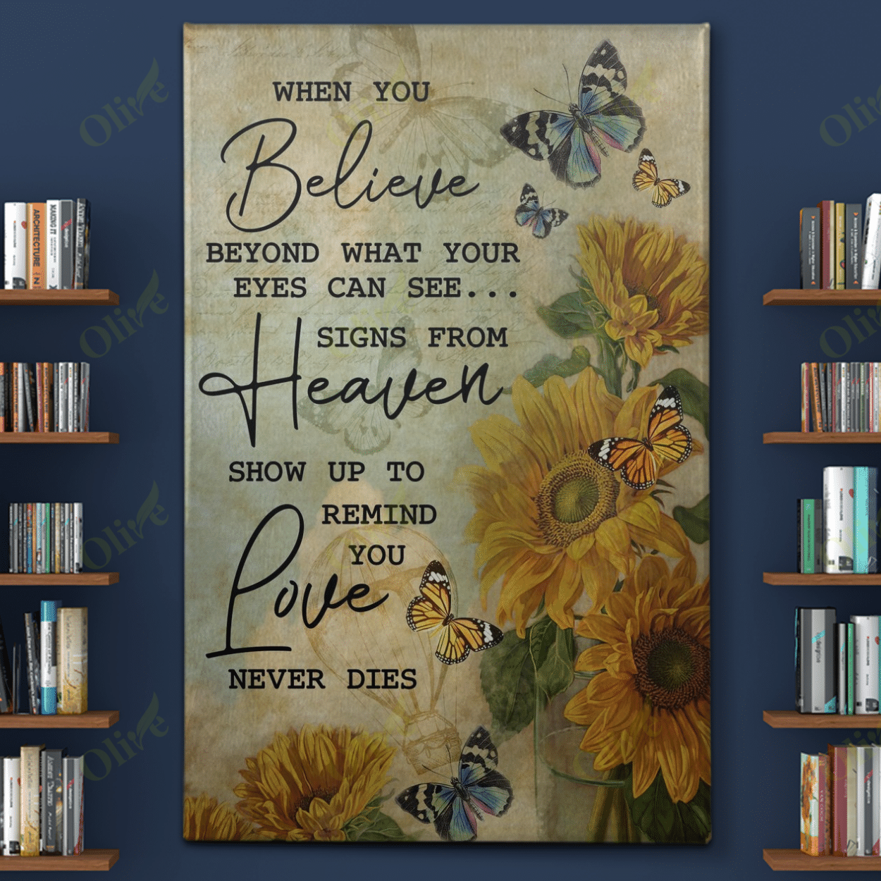 Butterfly – Love Never Dies Canvas Wall Art Home Decor