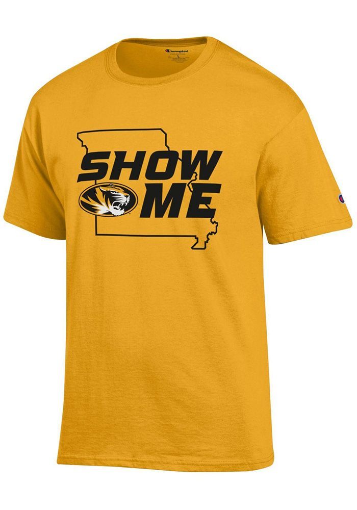 Champion Missouri Tigers Gold Show Me State Outline Shirt