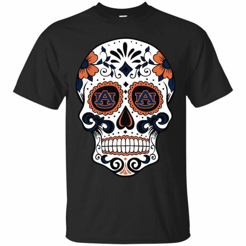 Auburn Tigers Sugar Skull T-shirt Long Sleeve Sweatshirt Hoodie