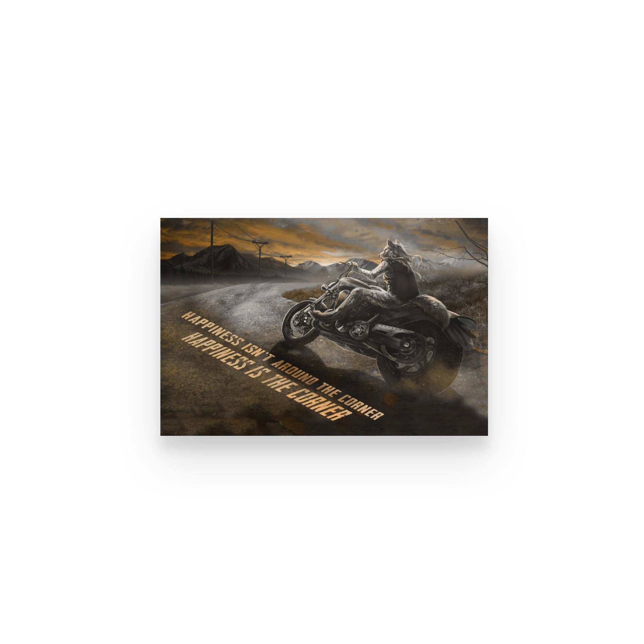 Biker Motorcycle Lover Happiness Be The Corner – Poster