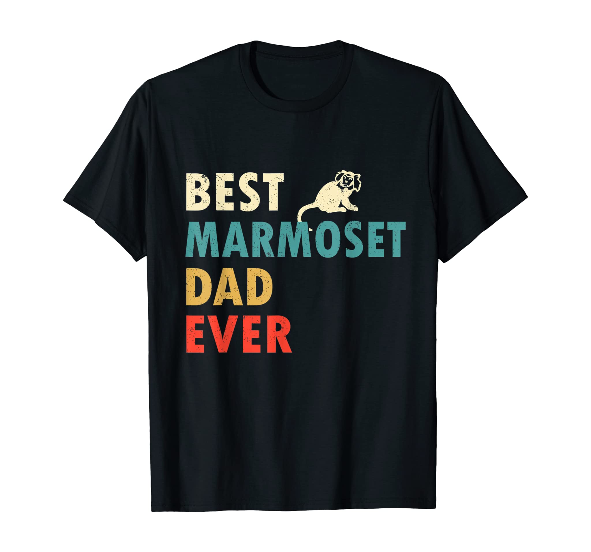 Mens Best Marmoset Dad Ever Vintage T Shirt For Father Day