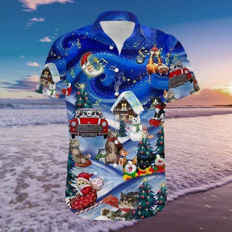 Discover Cool Hawaii Aloha Shirts Jolly Cats Christmas Ha67703