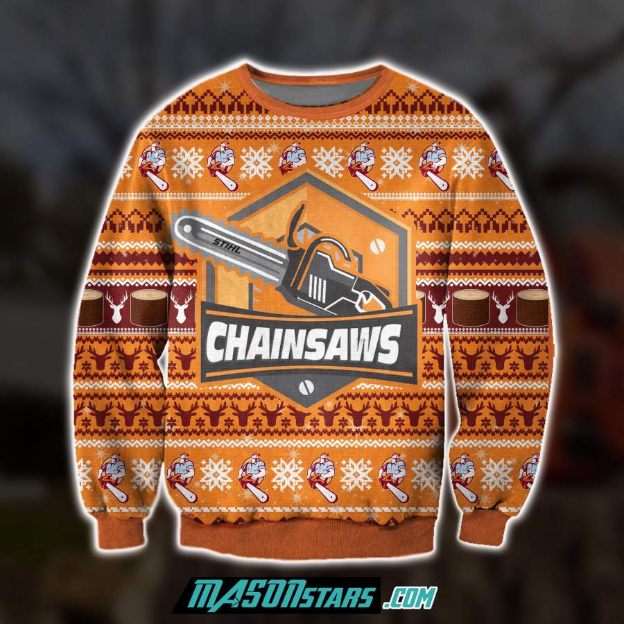 STIHL CHAINSAWS 3D ALL OVER PRINT UGLY CHRISTMAS SWEATER 202