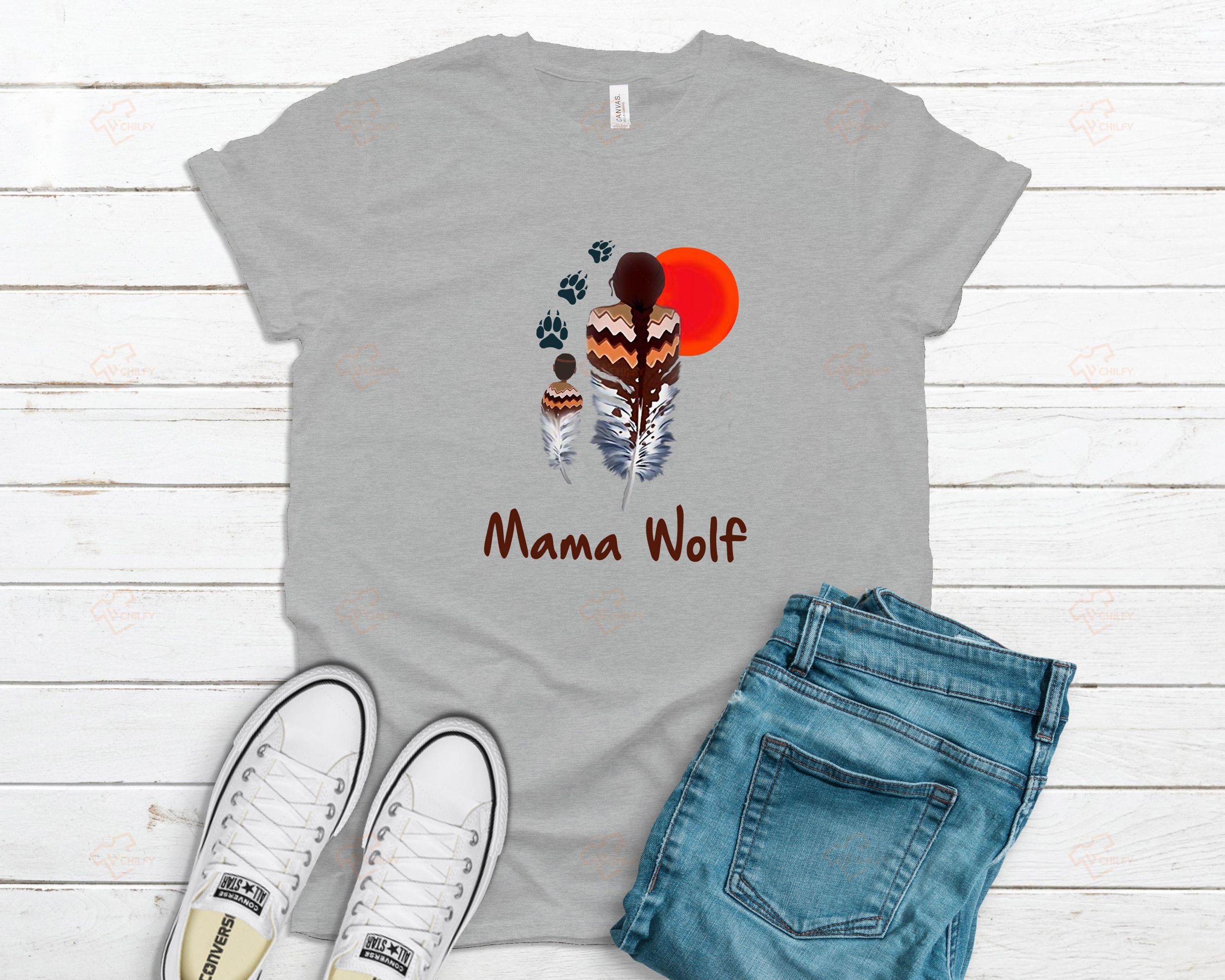 Mama Wolf, Mama shirt, Mom shirt, Native Family shirt, Gifts for family
