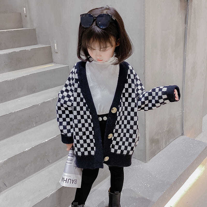 Autumn Winter Baby Toddler Clothes Girls Sweaters Knitted Sweater Cardigan Long Sleeve Girls Coat Kids Jacket Children Outerwear alx