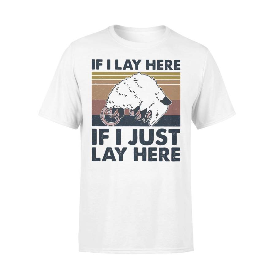 Opossum If I Lay Here If I Just Lay Here Vintage Retro T-shirt