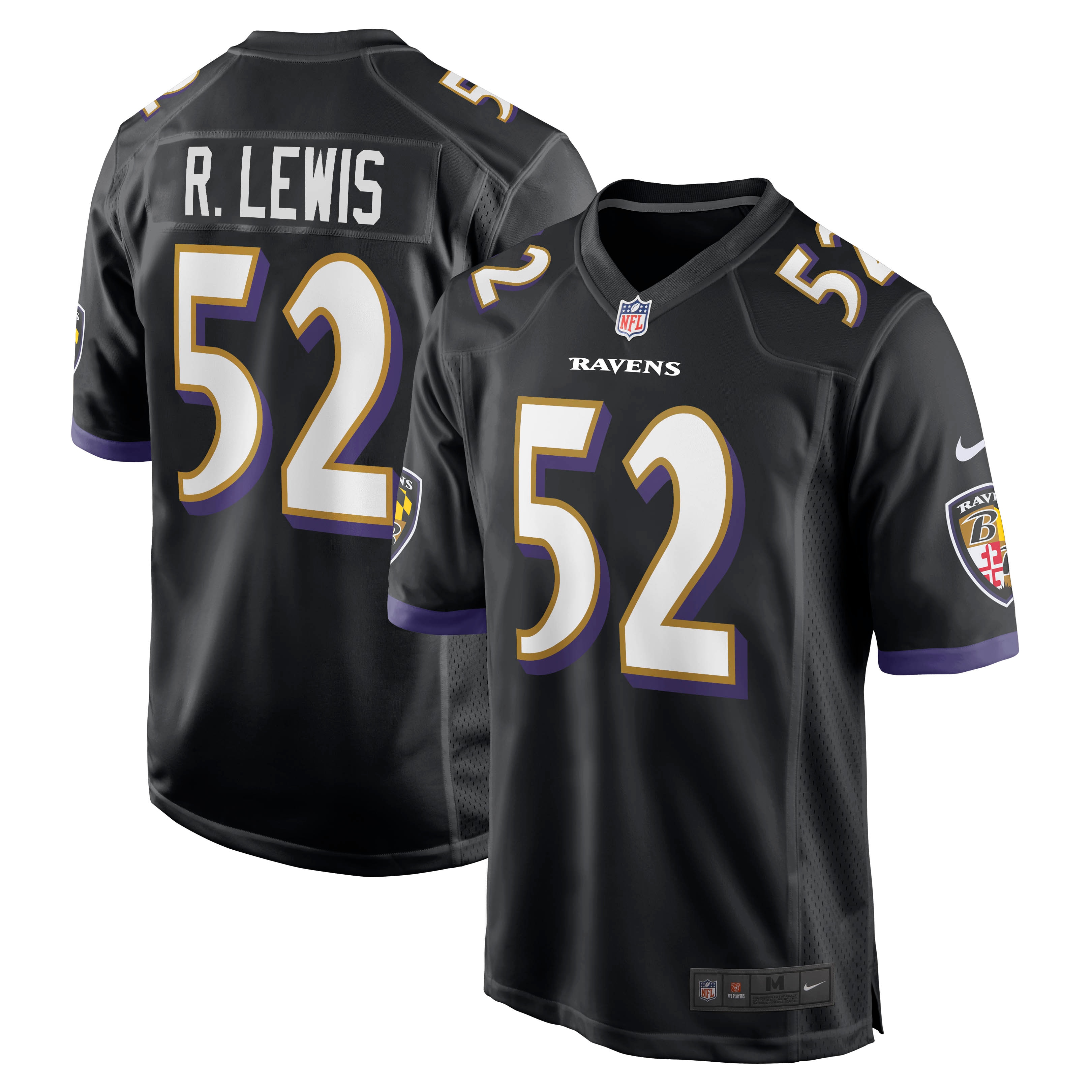 Ray Lewis Baltimore Ravens Retired Player Jersey – Black