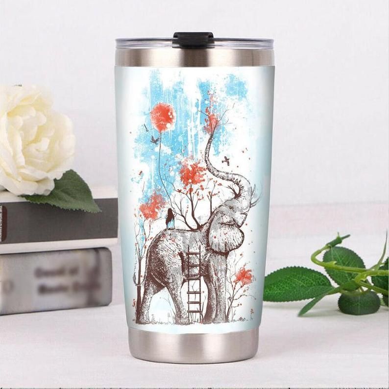 Love Friend Elephant Gift For Lover Day Travel Tumbler All Over Print Tl97