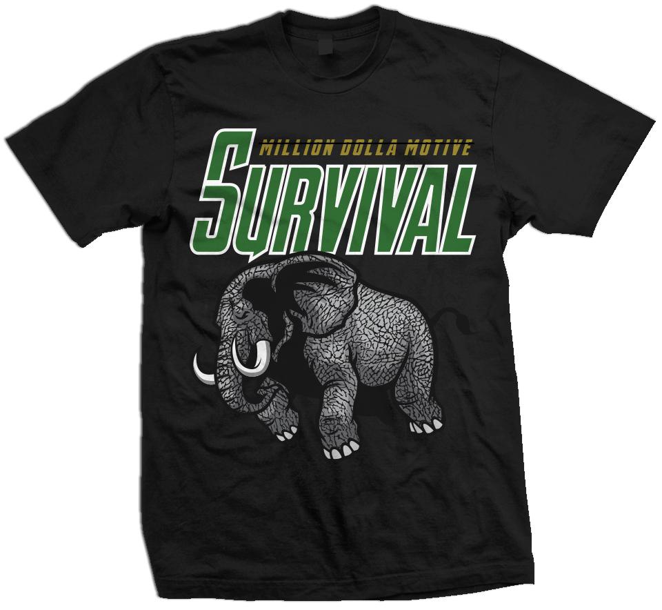 Survival Elephant – Black T-Shirt