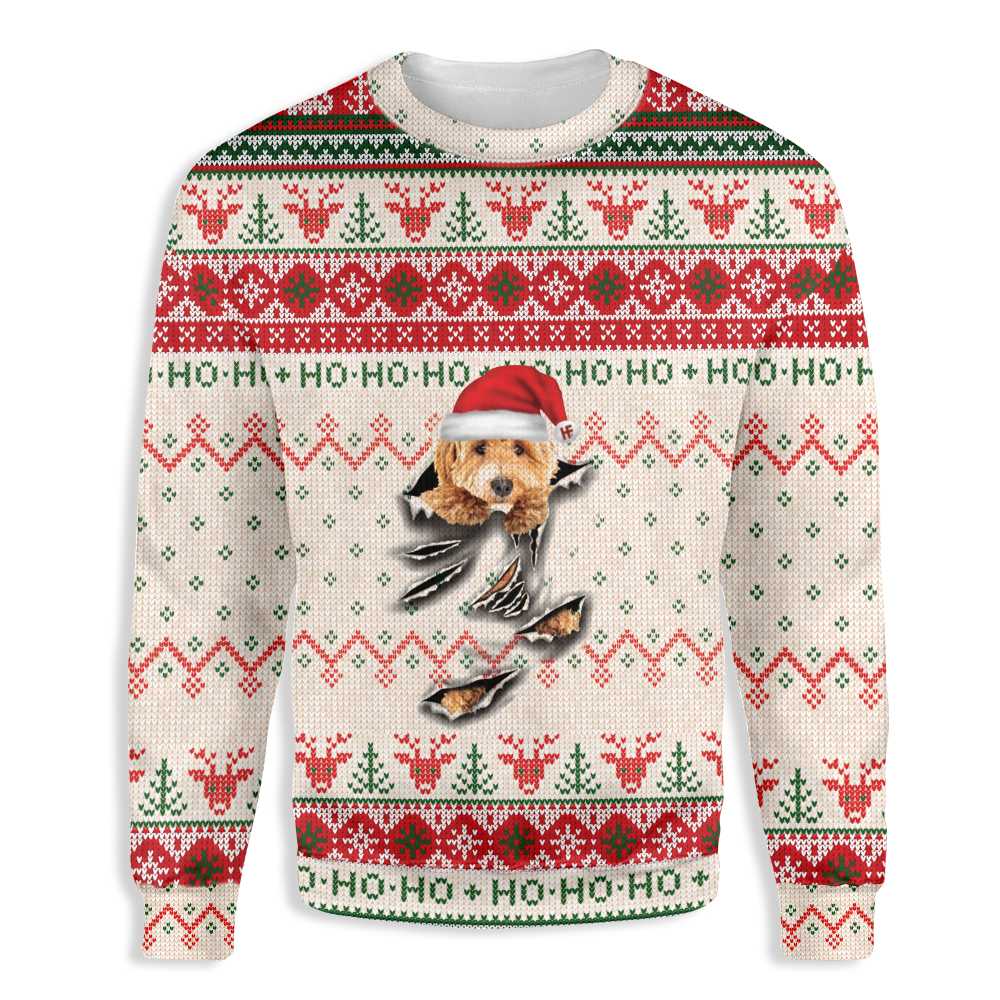 Ugly Christmas Goldendoodle Scratch Ez12 1510 All Over Print Sweatshirt