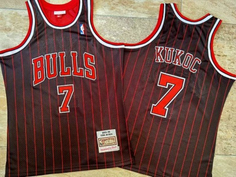 Chicago Bulls Toni Kukoc #7 NBA Classic Black Jersey