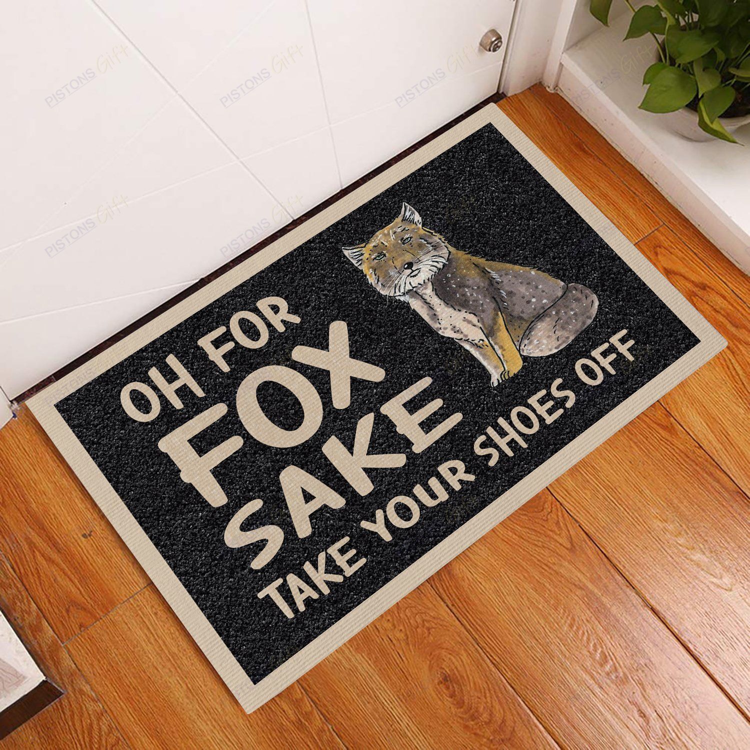 Take Your Shoes Off Fox Doormat