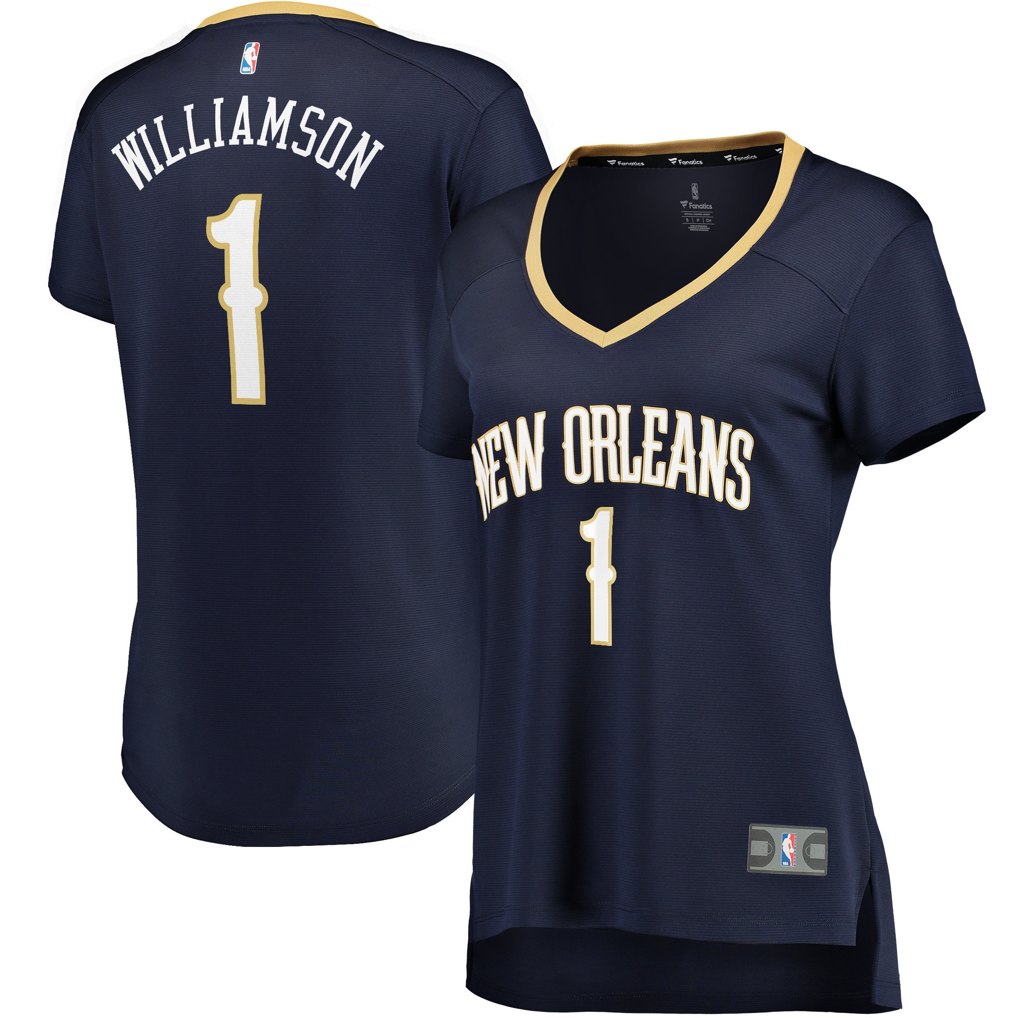 Zion Williamson New Orleans Pelicans Fanatics Branded Womens Fast Break Replica Jersey – Icon Edition – Navy NBA