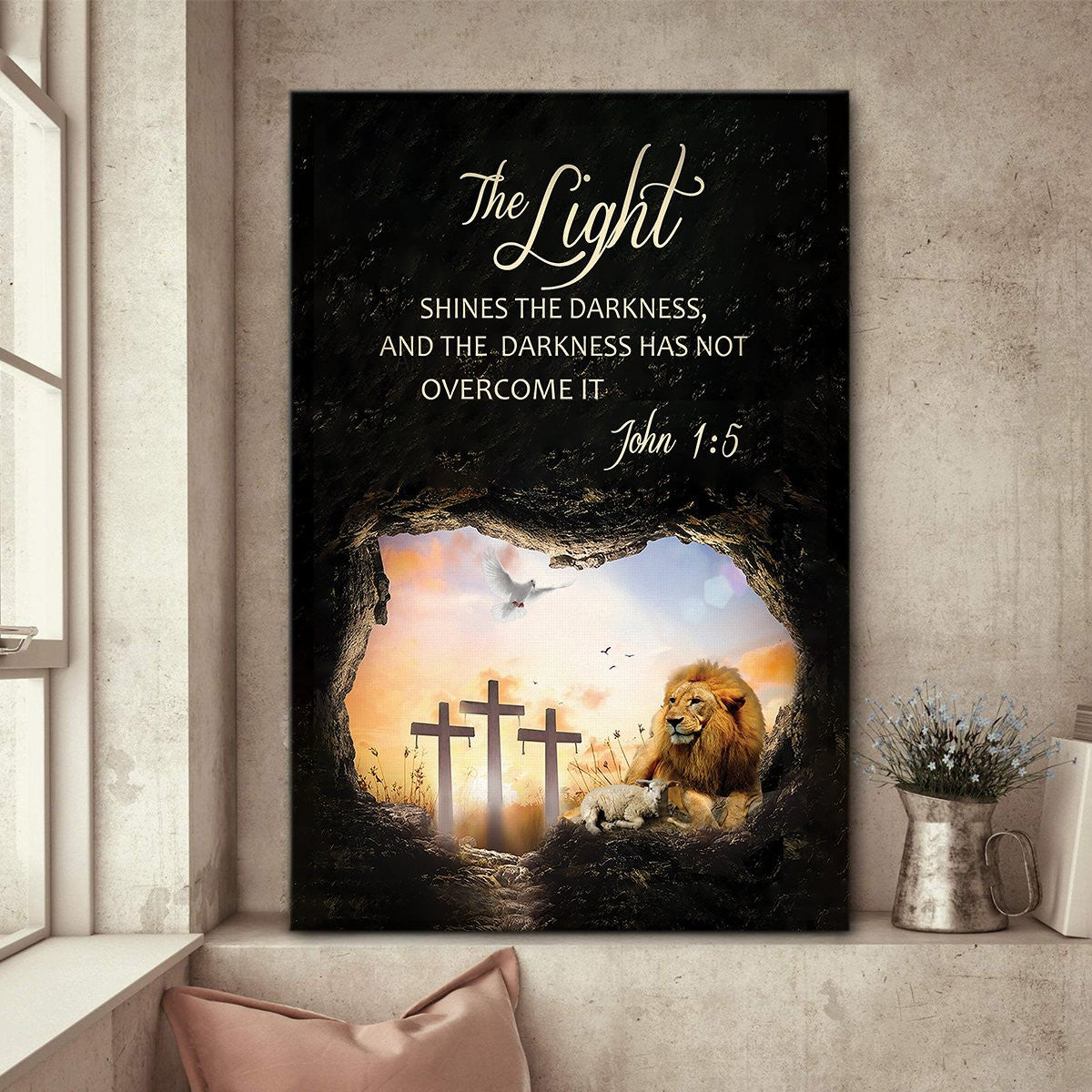 The Light Shines In The Darkness – Special Canvas Hgm04 Gift For Family, Wall Art Decor, Canvas Print, Home Decor